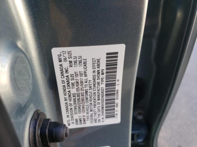 Photo 10 from auction – 2012 HONDA CR-V EX with VIN 2HKRM4H50CH604027