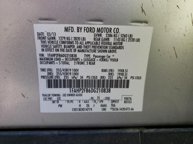 Photo 10 from auction – 2013 FORD TAURUS LIM with VIN 1FAHP2F86DG210838