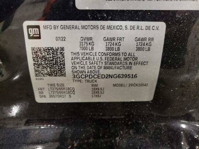 Photo 10 from auction – 2022 CHEVROLET SILVERADO with VIN 3GCPDCED2NG639516