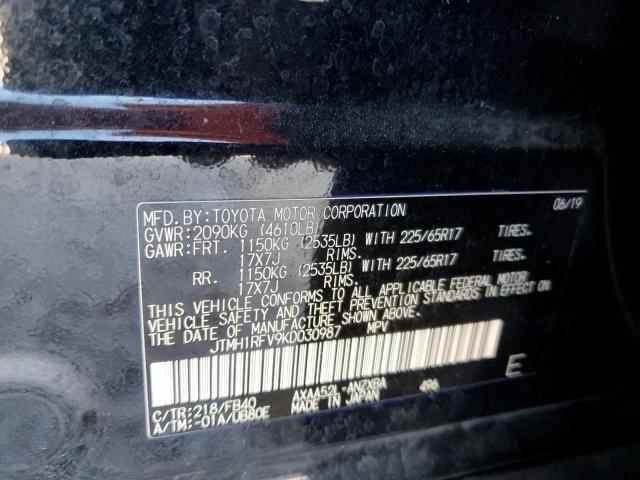 Photo 10 from auction – 2019 TOYOTA RAV4 LE with VIN JTMH1RFV9KD030987