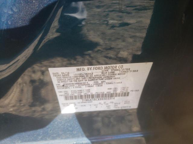 Photo 10 from auction – 2011 FORD FLEX SE with VIN 2FMGK5BCXBBD03314