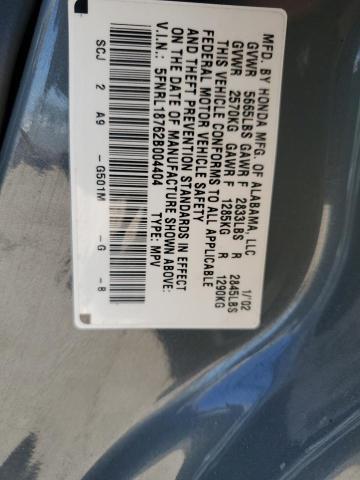 Photo 10 from auction – 2002 HONDA ODYSSEY EX with VIN 5FNRL18762B004404