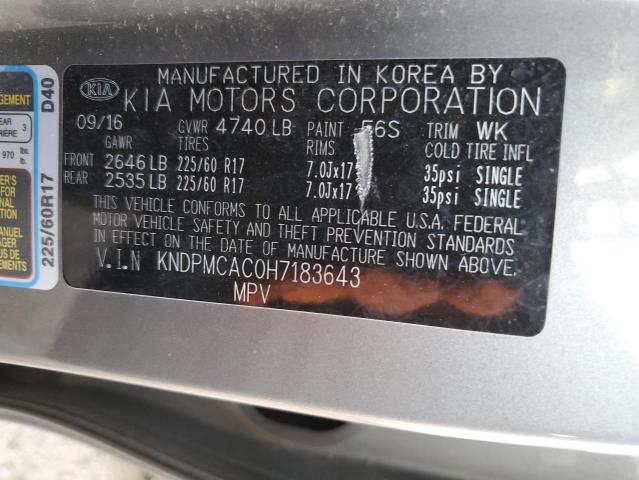 Photo 10 from auction – 2017 KIA SPORTAGE L with VIN KNDPMCAC0H7183643
