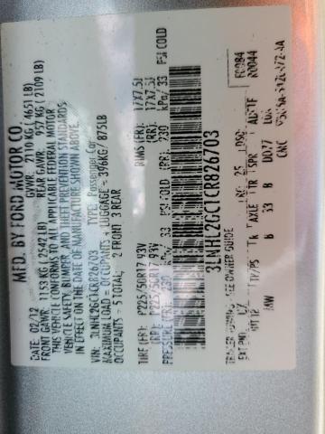 Photo 10 from auction – 2012 LINCOLN MKZ with VIN 3LNHL2GC1CR826703
