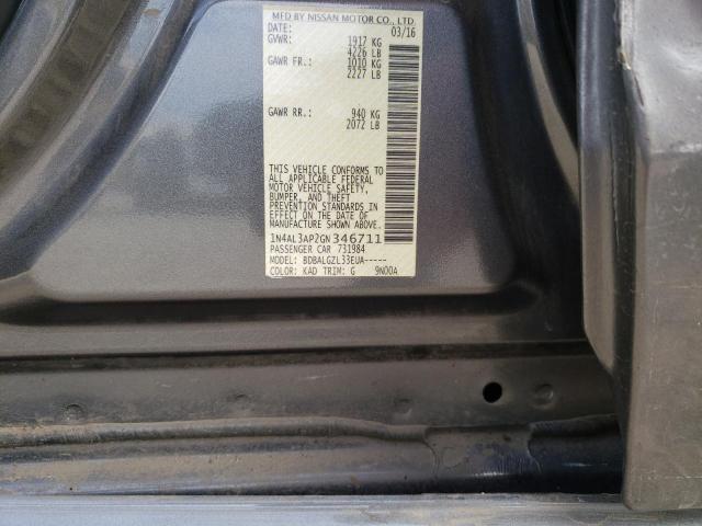 Photo 10 from auction – 2016 NISSAN ALTIMA 2.5 with VIN 1N4AL3AP2GN346711