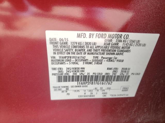 Photo 10 from auction – 2015 FORD TAURUS LIM with VIN 1FAHP2F81FG161762