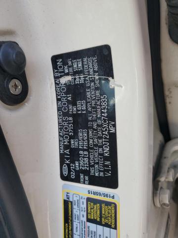 Foto 10 de la subasta – 2012 KIA SOUL con VIN KNDJT2A5XC7443835