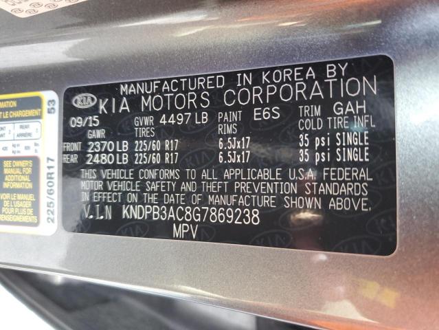 Photo 10 from auction – 2016 KIA SPORTAGE L with VIN KNDPB3AC8G7869238