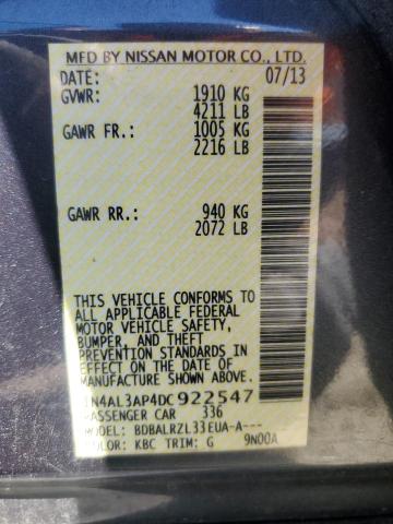 Photo 10 from auction – 2013 NISSAN ALTIMA 2.5 with VIN 1N4AL3AP4DC922547