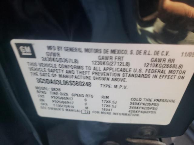 Photo 10 from auction – 2006 BUICK RENDEZVOUS with VIN 3G5DA03L06S580248