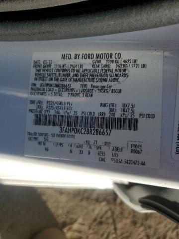 Photo 10 from auction – 2011 FORD FUSION SPO with VIN 3FAHP0KC2BR286657
