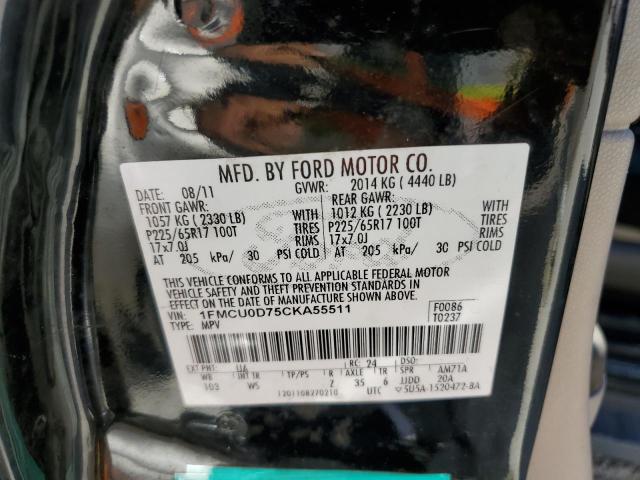 Фото 10 с аукциона – 2012 FORD ESCAPE XLT с VIN 1FMCU0D75CKA55511