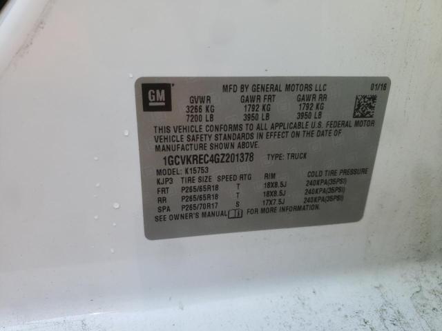 Photo 10 from auction – 2016 CHEVROLET SILVERADO with VIN 1GCVKREC4GZ201378