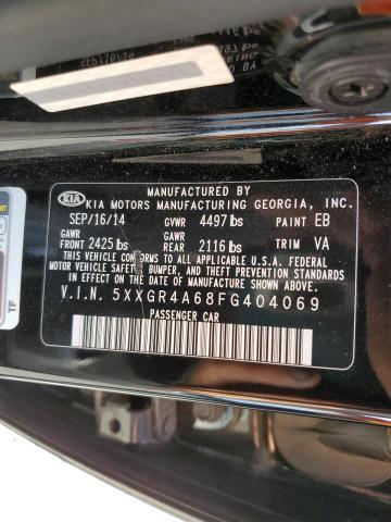 Photo 10 from auction – 2015 KIA OPTIMA SX with VIN 5XXGR4A68FG404069