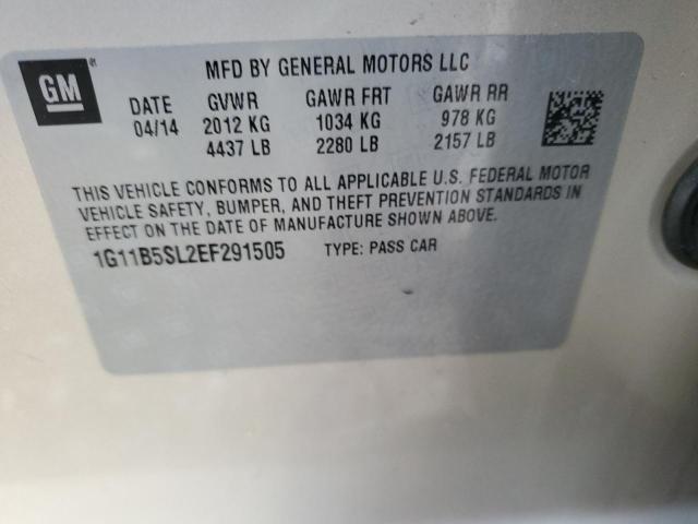 Photo 10 from auction – 2014 CHEVROLET MALIBU LS with VIN 1G11B5SL2EF291505