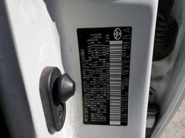 Photo 10 from auction – 2019 TOYOTA COROLLA L with VIN 5YFBURHE1KP940298
