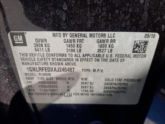 Photo 10 from auction – 2010 CHEVROLET TRAVERSE L with VIN 1GNLRFEDXAJ245487