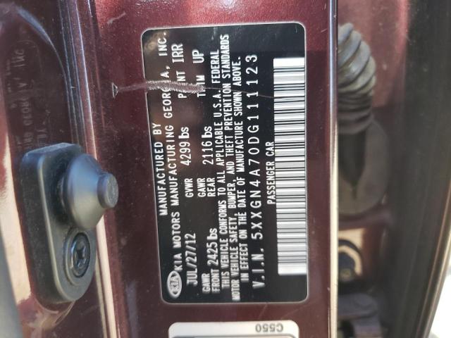 Photo 10 from auction – 2013 KIA OPTIMA EX with VIN 5XXGN4A70DG111123