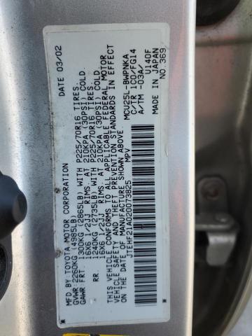 Photo 10 from auction – 2002 TOYOTA HIGHLANDER with VIN JTEHF21A020073825