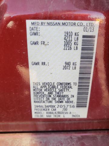 Photo 10 from auction – 2013 NISSAN ALTIMA 2.5 with VIN 1N4AL3AP0DC205756