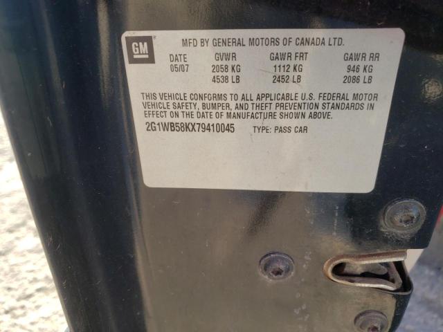 Photo 10 from auction – 2007 CHEVROLET IMPALA LS with VIN 2G1WB58KX79410045
