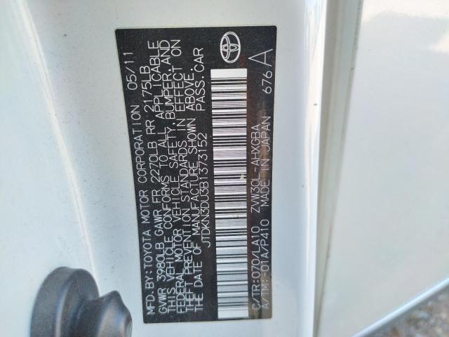 Photo 10 from auction – 2011 TOYOTA PRIUS with VIN JTDKN3DU3B1373152