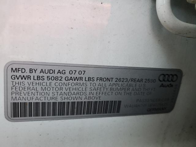 Photo 10 from auction – 2008 AUDI A6 3.2 with VIN WAUAH74F18N025635