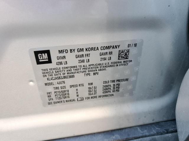 Photo 10 from auction – 2018 BUICK ENCORE PRE with VIN KL4CJASB3JB623689