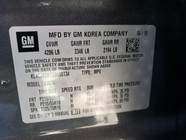 Photo 10 from auction – 2016 BUICK ENCORE with VIN KL4CJASB7GB688134