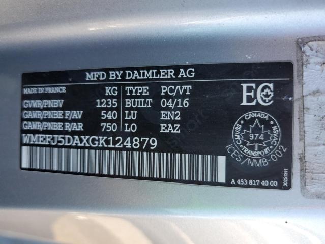 Photo 10 from auction – 2016 SMART FORTWO with VIN WMEFJ5DAXGK124879