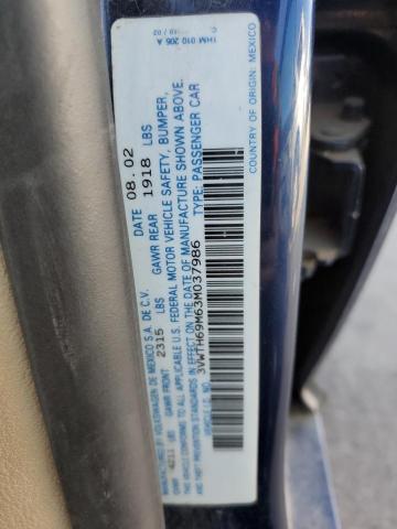 Photo 10 from auction – 2003 VOLKSWAGEN JETTA GLX with VIN 3VWTH69M63M037986