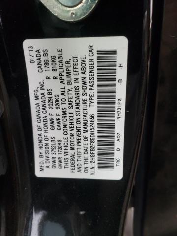 Photo 10 from auction – 2013 HONDA CIVIC EX with VIN 2HGFB2F86DH524656