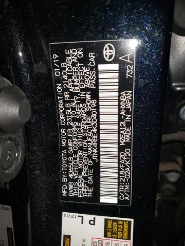Photo 10 from auction – 2019 TOYOTA COROLLA SE with VIN JTNK4RBE4K3040198