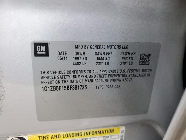 Photo 10 from auction – 2011 CHEVROLET MALIBU LS with VIN 1G1ZB5E15BF381725