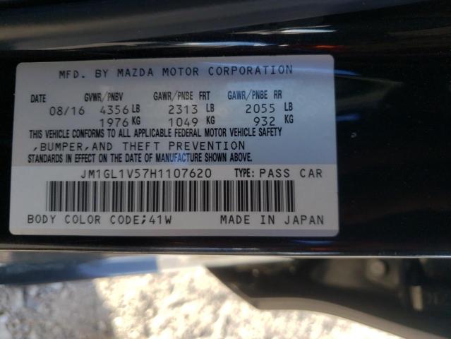 Photo 10 from auction – 2017 MAZDA 6 TOURING with VIN JM1GL1V57H1107620