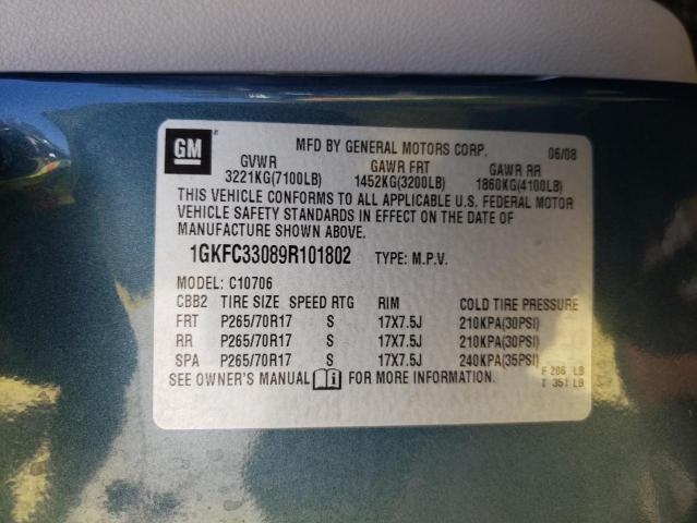 Photo 10 from auction – 2009 GMC YUKON SLT with VIN 1GKFC33089R101802