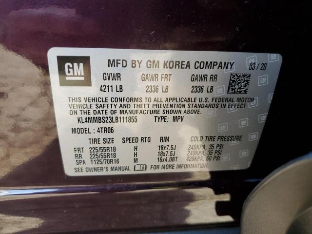 Photo 10 from auction – 2020 BUICK ENCORE GX with VIN KL4MMBS23LB111855