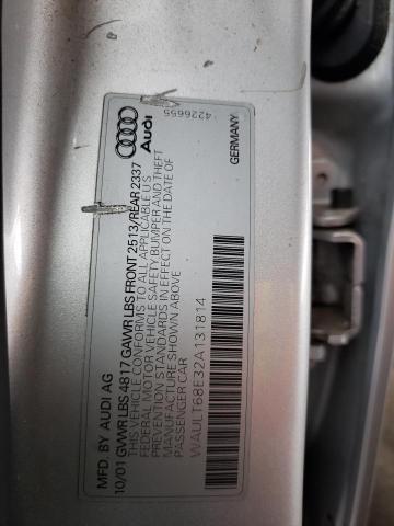 Photo 10 from auction – 2002 AUDI A4 3.0 QUA with VIN WAULT68E32A131814