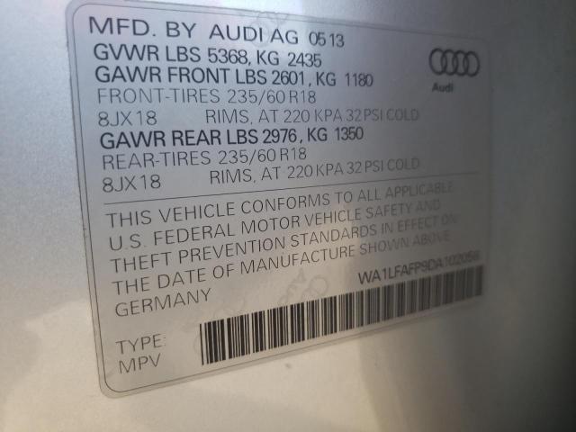 Photo 10 from auction – 2013 AUDI Q5 PREMIUM with VIN WA1LFAFP9DA102056