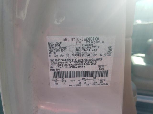 Photo 10 from auction – 2011 FORD ESCAPE LIM with VIN 1FMCU0EG7BKC60485