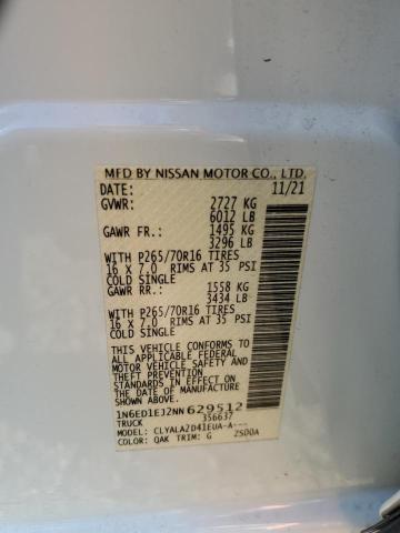 Photo 10 from auction – 2022 NISSAN FRONTIER S with VIN 1N6ED1EJ2NN629512