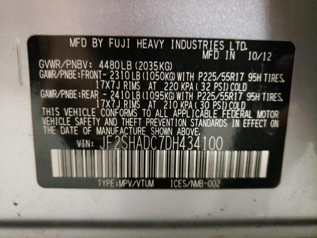 Photo 10 from auction – 2013 SUBARU FORESTER 2 with VIN JF2SHADC7DH434100