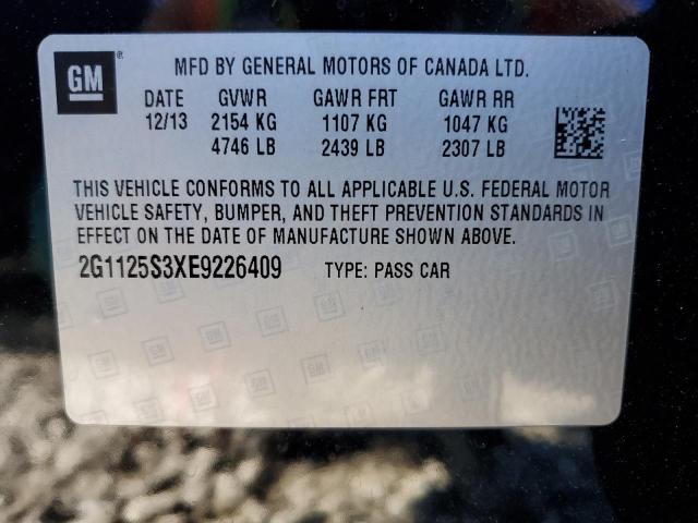 Photo 10 from auction – 2014 CHEVROLET IMPALA LT with VIN 2G1125S3XE9226409