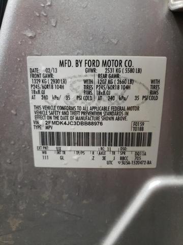 Photo 10 from auction – 2013 FORD EDGE SEL with VIN 2FMDK4JC3DBB88976