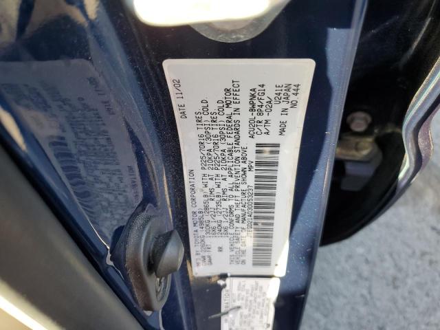 Photo 10 from auction – 2003 TOYOTA HIGHLANDER with VIN JTEGD21A030053237