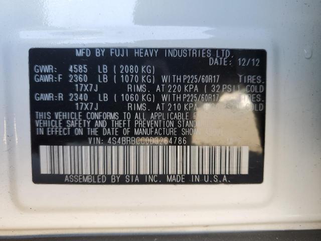 Снимка 10 от търг – 2013 SUBARU OUTBACK 2. с VIN 4S4BRBCC0D3264786