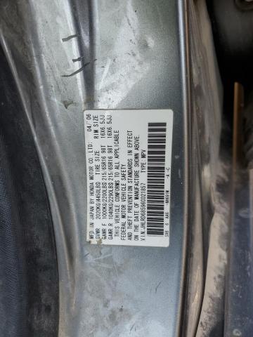 Photo 10 from auction – 2006 HONDA CR-V LX with VIN JHLRD68596C021857