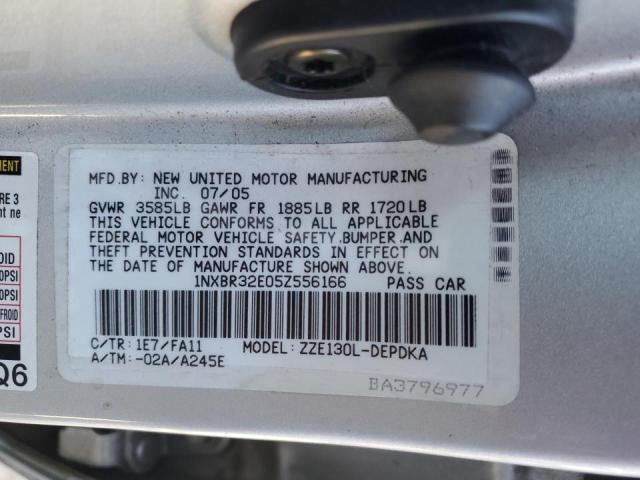 Photo 10 from auction – 2005 TOYOTA COROLLA CE with VIN 1NXBR32E05Z556166