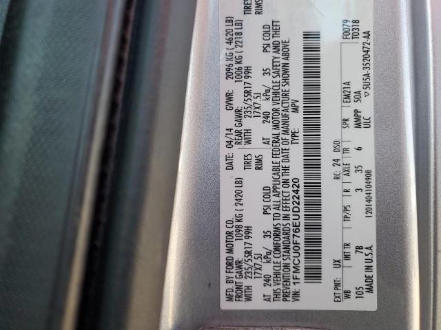 Photo 10 from auction – 2014 FORD ESCAPE S with VIN 1FMCU0F76EUD22420