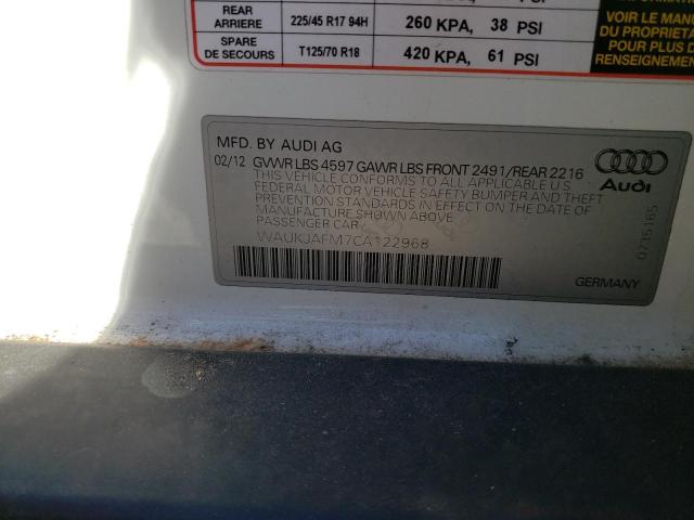 Photo 10 from auction – 2012 AUDI A3 PREMIUM with VIN WAUKJAFM7CA122968